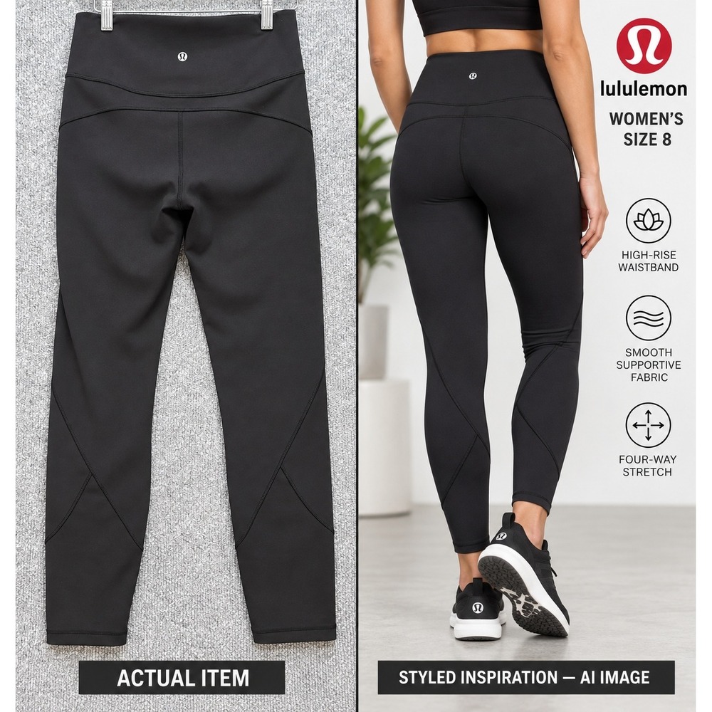 Lululemon All The Right Places Pant II Women Black 8 Excellent Athleisure